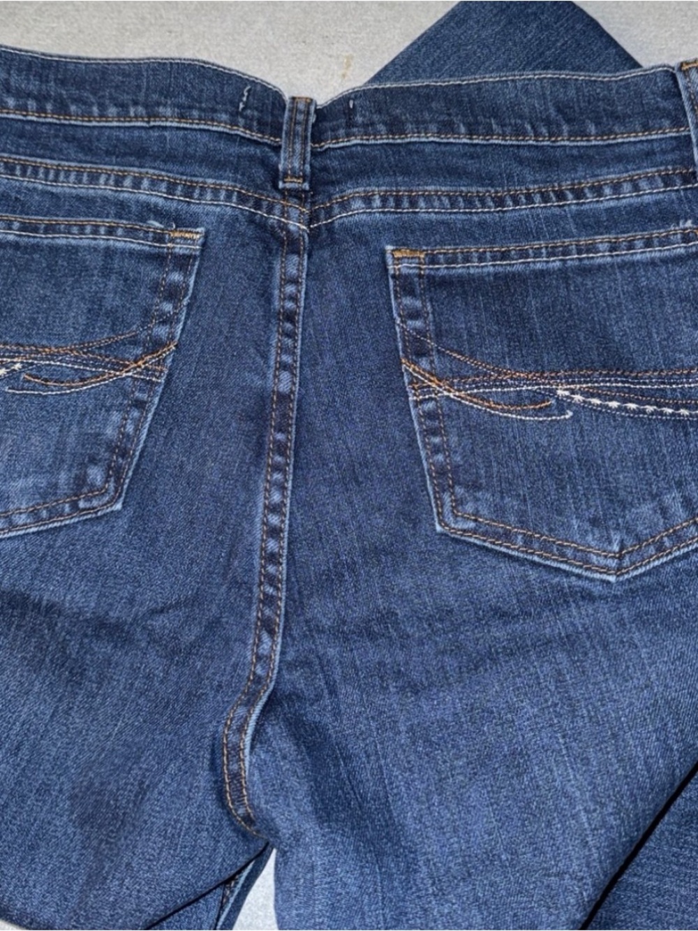 Wrangler Dark Blue Denim Jeans with Contrast Stitching